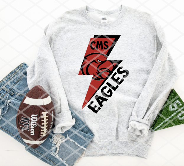 Eagles Bolt Sublimation or HTV Transfer