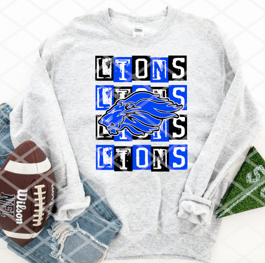 Lions Sublimation or HTV Transfer