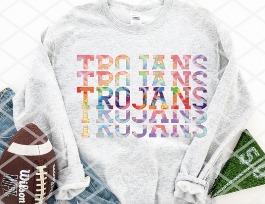 Trojans Tye Dye Sublimation Transfer