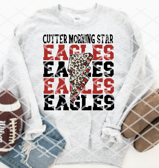 Cutter Morning Star Eagles Bolt Sublimation or HTV Transfer