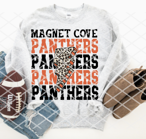 Magnet Cove Panther Bolt Sublimation or HTV Transfer