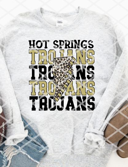 HS Trojans Bolt Sublimation or HTV Transfer