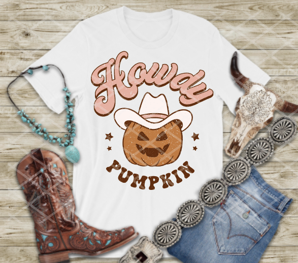 Howdy Pumpkin Color Sublimation Transfer