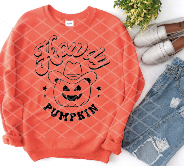 Howdy Pumpkin Sublimation Transfer