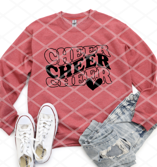 Retro Cheer Sublimation or HTV Transfer