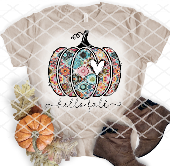 Hello Fall Pumpkin Sublimation Transfer