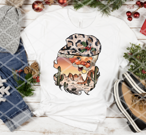 Cowboy Santa, Sublimation Transfer