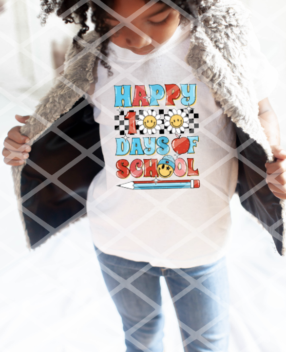 Happy 100th Day of School Sublimation Transfer