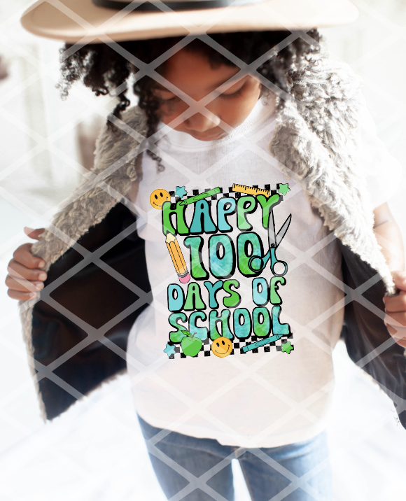 Happy 100 Days of School Sublimation Transfer