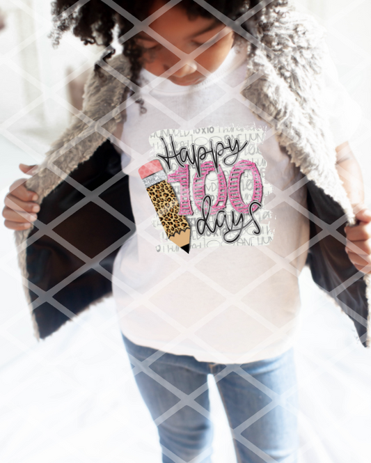 Happy 100 Days, Sublimation Transfer