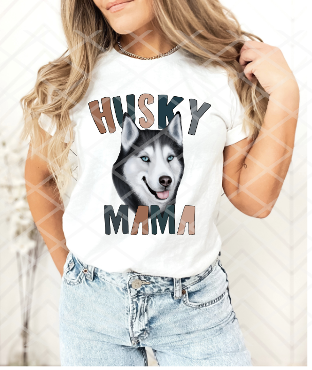 Husky Mama, Dog Sublimation transfer