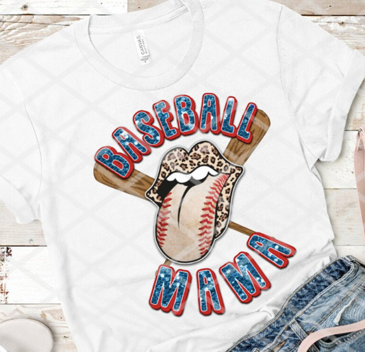 Baseball Mama, Baseball Sublimation Transfer