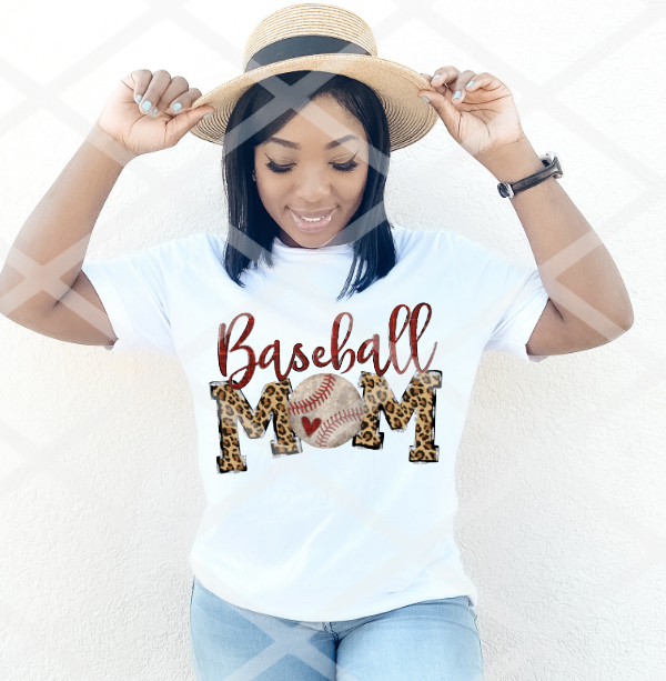 Baseball Mom, Baseball Sublimation Transfer