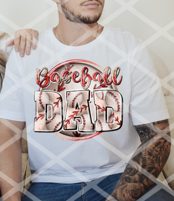 Baseball Dad, Baseball Sublimation Transfer