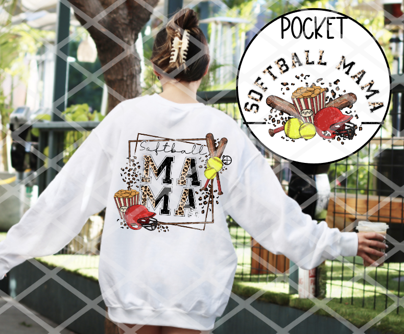 Softball Mama with pocket, Sublimation Transfer