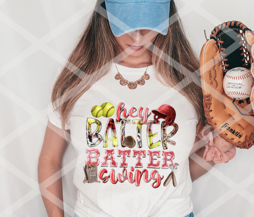 Softball Hey batter batter, Sublimation Transfer