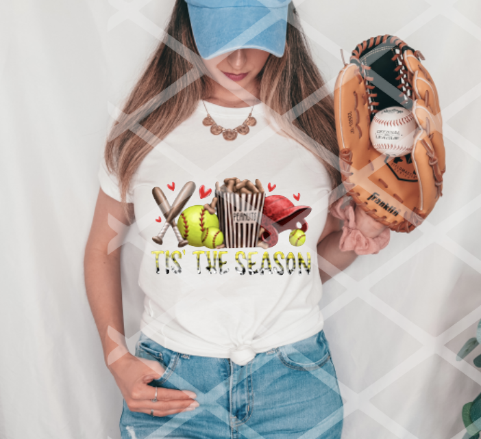 Softball Tis the Season, Sublimation Transfer