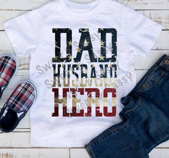 Dad Husband Hero Sublimation Transfer