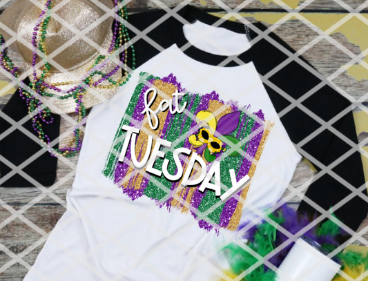 Fat Tuesday, Mardi Gras, Ready to press, Sublimation Transfers