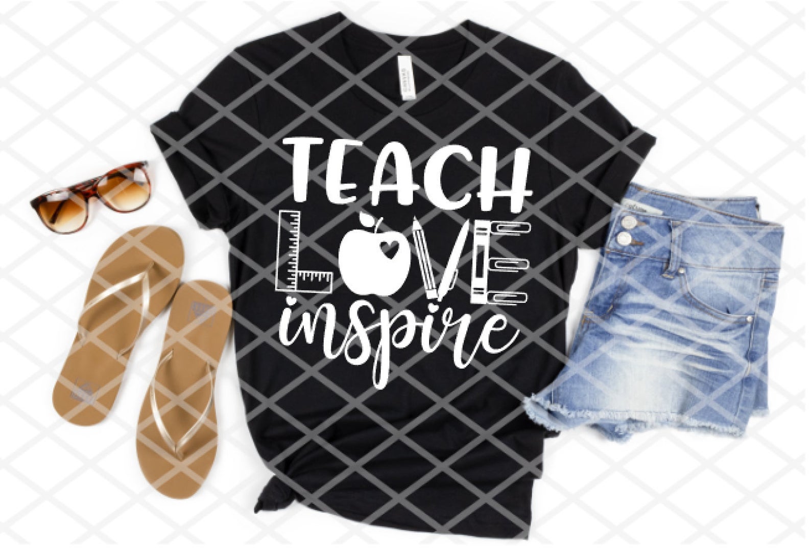 Teach Love Inspire, Screen print transfer
