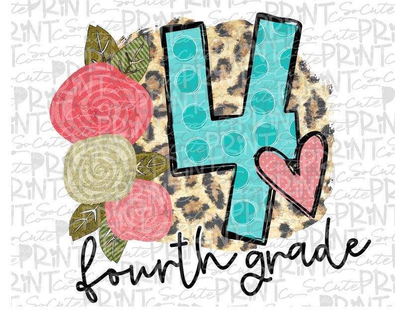 PreK, Kindergarten, 1st Grade, 2nd Grade, 3rd Grade, 4th Grade Sublimation Transfers