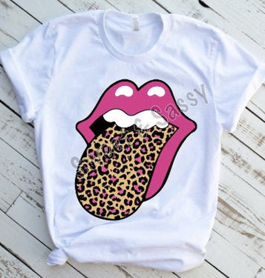 KISS Lips Leopard Print