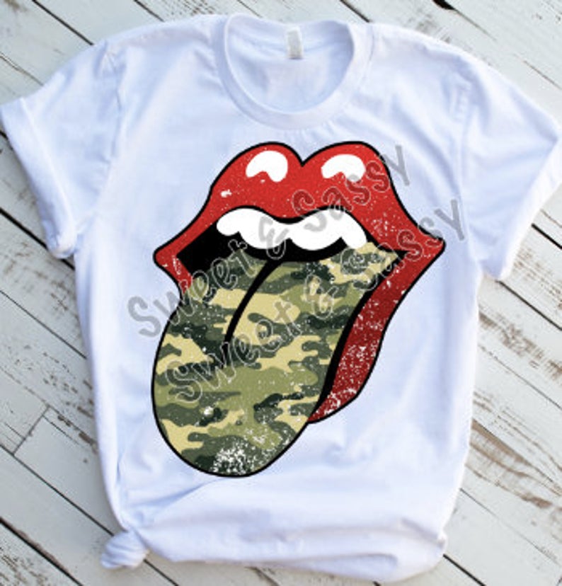 KISS Lips Camo Print