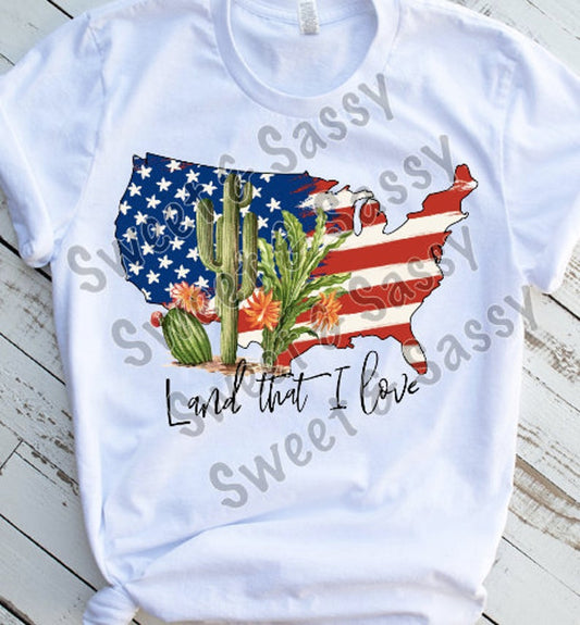 Land that I Love, America, Stars and Stripes, Cactus