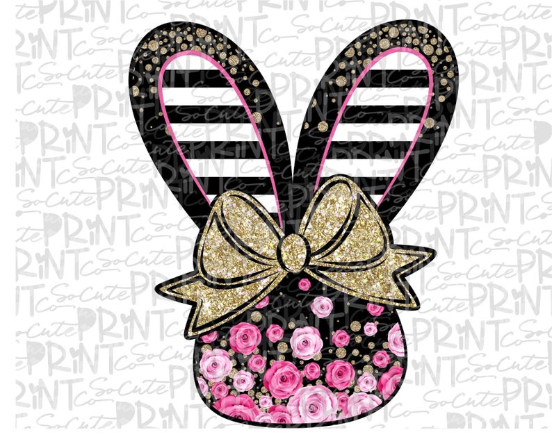 Floral Bunny Ears Easter