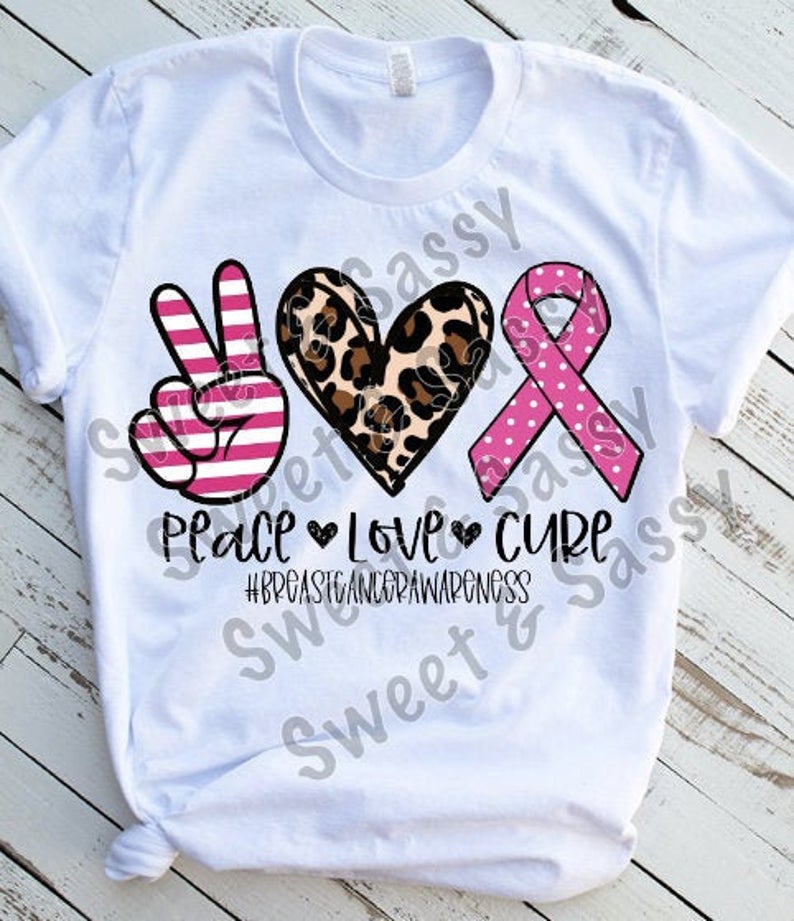 Peace Love Cure Breast Cancer Transfers