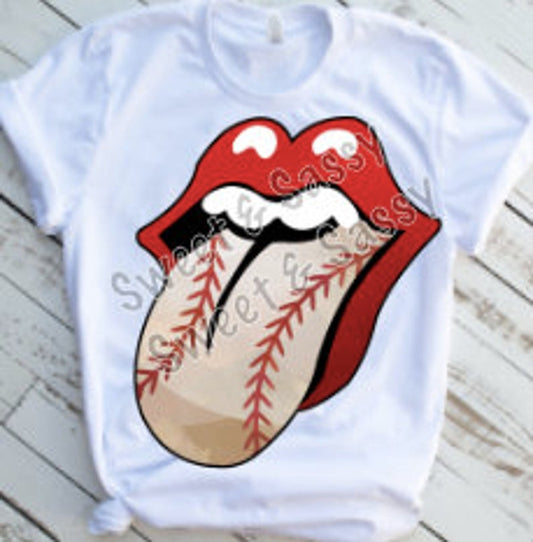 HTV Baseball Tongue and Lips Transfer