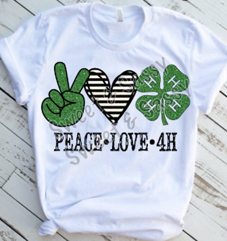 Peace Love 4H Sublimation Transfer