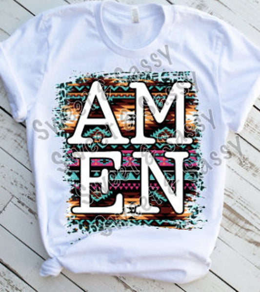 Amen Aztec  Sublimation or DTF Transfer