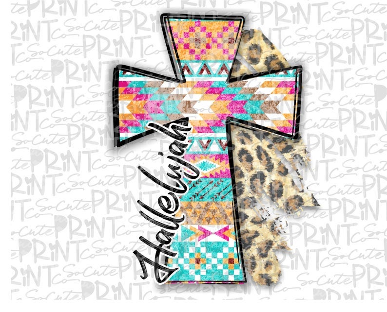 Hallelujah, Aztec cross Sublimation Transfer