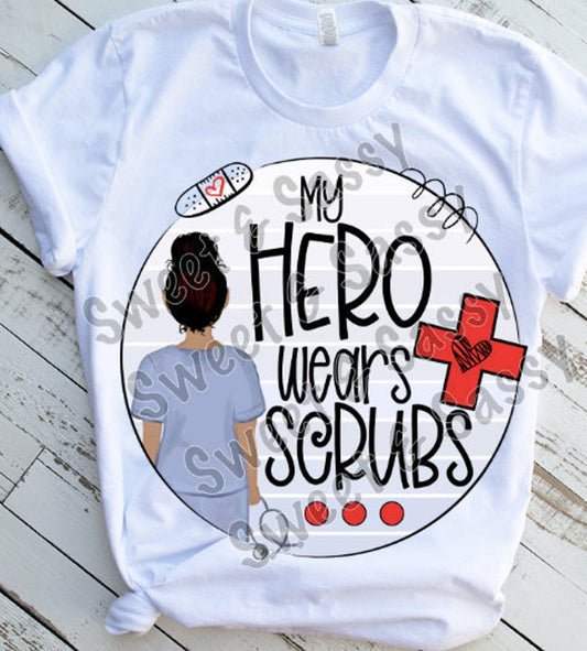 Medium Skin Nurse, doctor, medical field, My hero wears scrubs, all hair colors