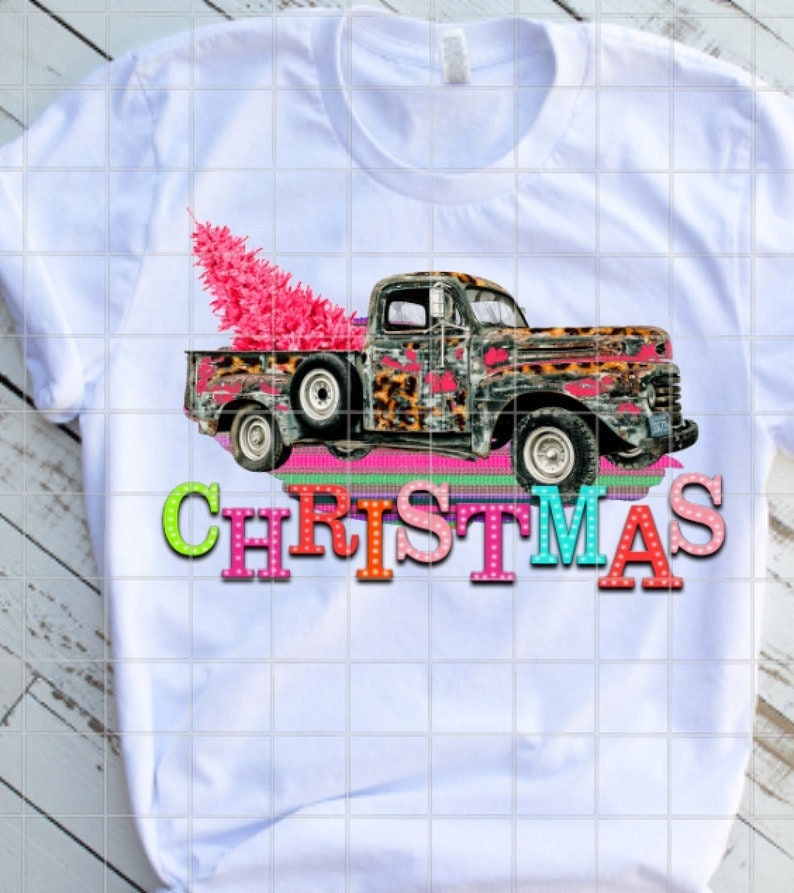 Christmas Truck, Read to Press, Screen print transfers