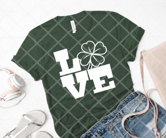 St. Patrick's Day Love, Screen Print Transfer, Ready to Press